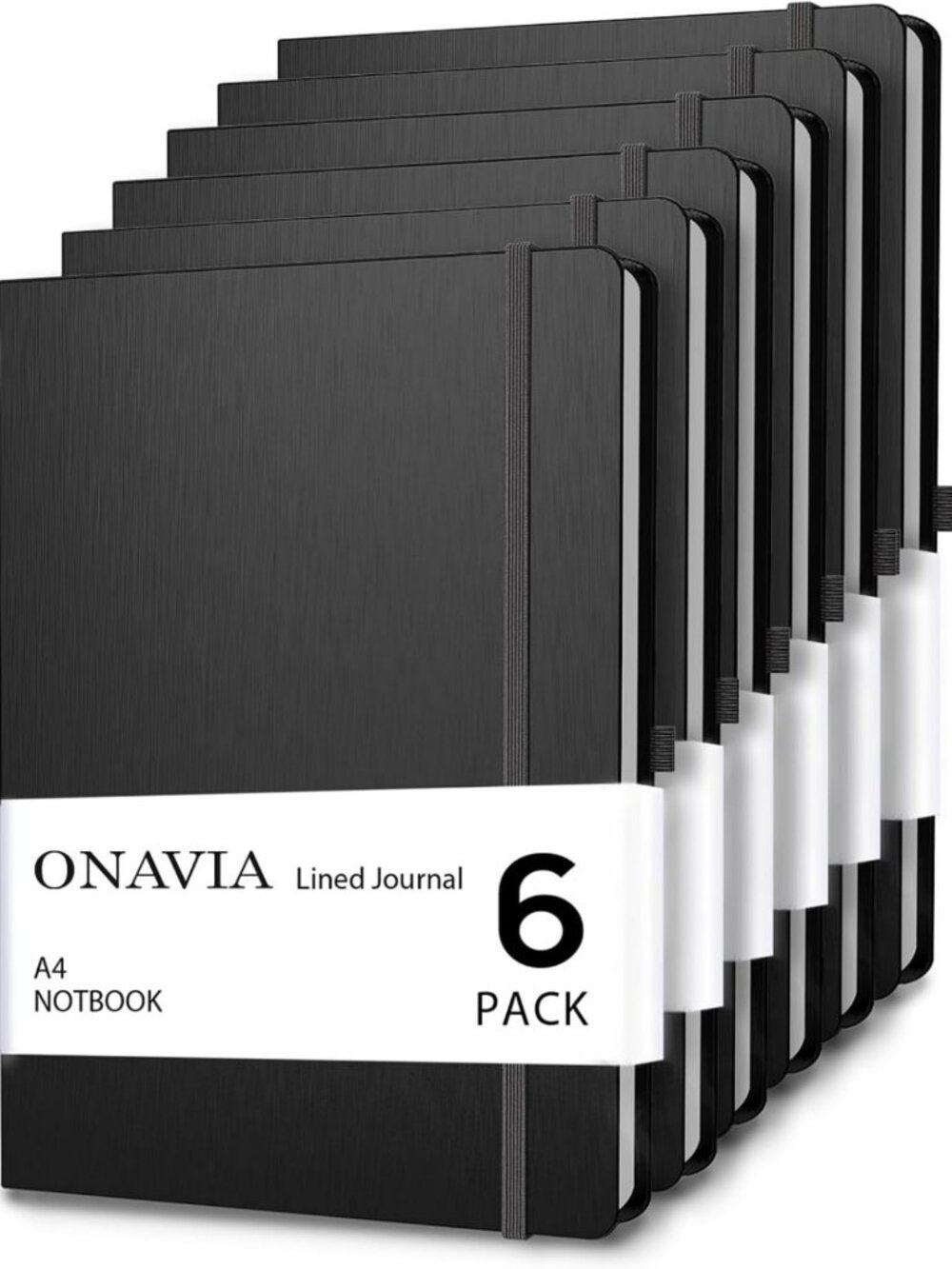 6-Pack Hardcover Lined Notebooks, 160 Pages Each, Perfect for Work & Journaling